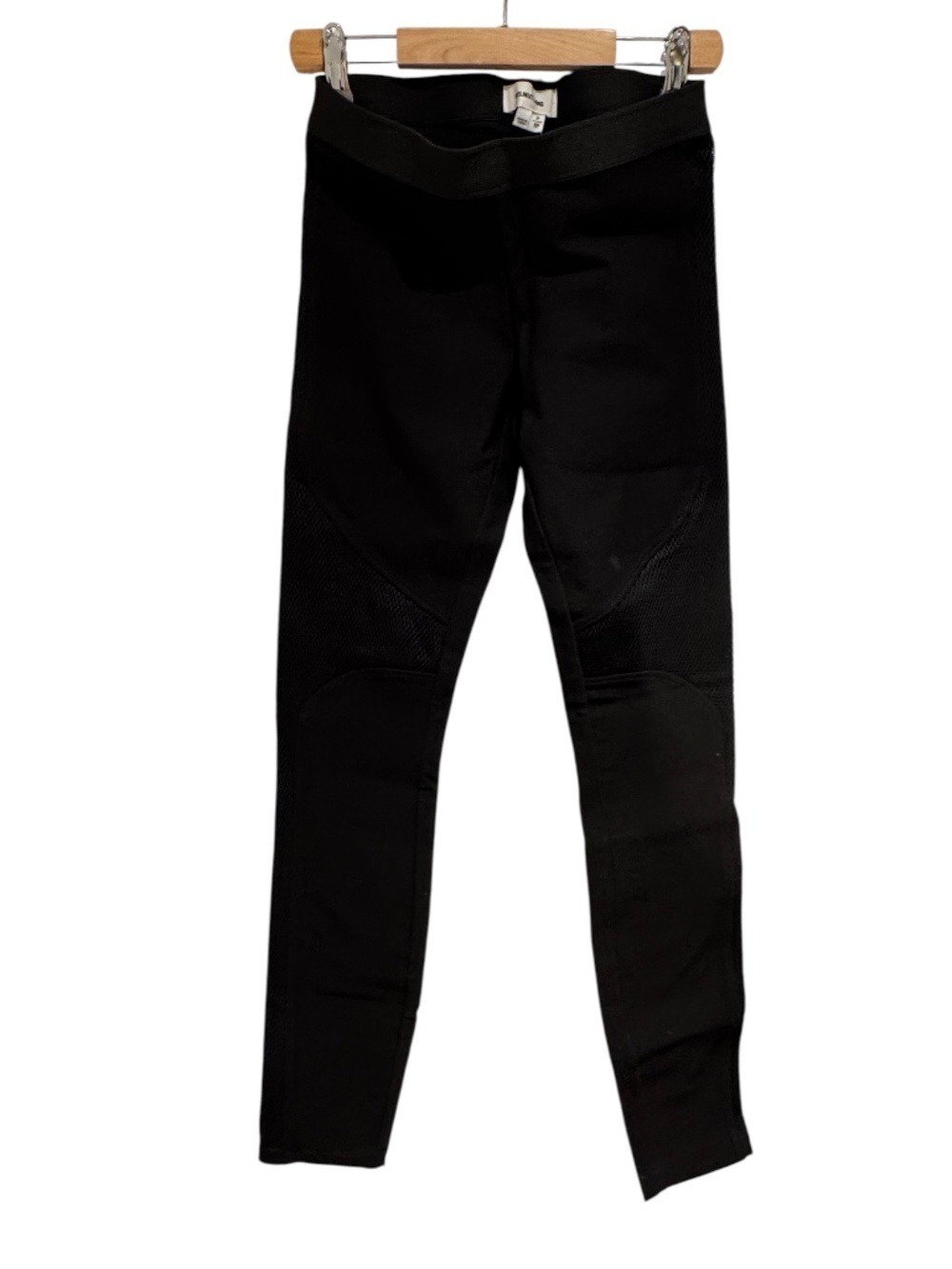 HELMUT LANG moto style pull-on black pants - size P (small)